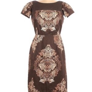 NWT$298 Anthropologie Leifsdottir Batik Prints cotton sheath dress size 8